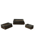 31AHN WOOD tray rectangual set/3 light