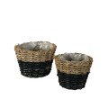 32YSN REED basket round down grey set/2