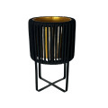 36LDN ZINC pot gold frame black H49