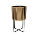 36LDN REED& ZINC pot on foot black H49