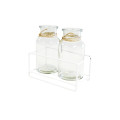 35SQN ZINC 2 glasses in holder white L15