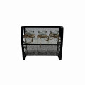 35SQN ZINC 3 glasses in black holder L27