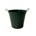 35SQN ZINC bucket w/stripe green H25