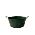 35SQN ZINC round bucket w/stripes gr H12