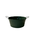 35SQN ZINC round bucket w/stripes gr H10