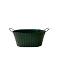 35SQN ZINC oval bucket w/stripes gr H12