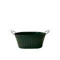 35SQN ZINC oval bucket w/stripes gr H11