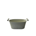 35SQN ZINC oval bucket creme w brush H11