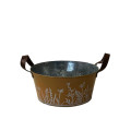 35SQN ZINC round bucket orange white H12