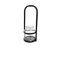 35SQN ZINC candle holder with ear H39