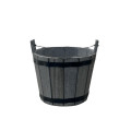 35SQN ZINC bucket wood grey wash H20