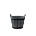 35SQN ZINC bucket wood grey wash H15