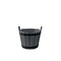 35SQN ZINC bucket wood grey wash H12