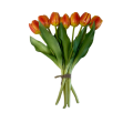 65ZLN SILK FLOWER 7 headed tulip l.orang