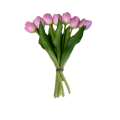 65ZLN SILK FLOWER 7 headed tulip l.pink