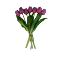 65ZLN SILK FLOWER 7 headed tulip pink