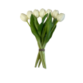 65ZLN SILK FLOWER 7 headed tulip white