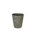 43WJN CEMENT pot grey circles H15