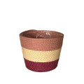 46LJN REED basket pink/white H14,5 D18