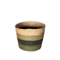 46LJN REED basket green/white H14,5 D18