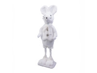 *%*60 TAN X-MAS Standing Mouse White Lar