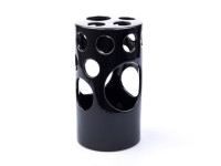 %*68CFB CERAMIC HOLES vase cyl. green H2