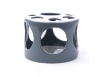 %*68CFB CERAMIC HOLES pot low grey D18