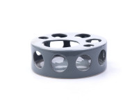 %68CFB CERAMIC HOLES bowl grey D18.8