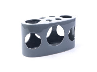 %68CFB CERAMIC HOLES bowl oval grey H16.