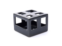 %68CFB CERAMIC HOLES pot cube green H13.