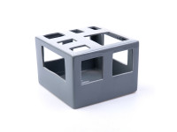 %68CFB CERAMIC HOLES pot cube grey H18