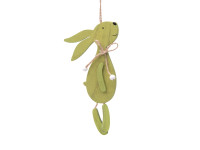 %21ZLU WOOD SPRING rabbit green with bow