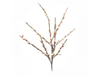 %35LCR ART FLOWERS buds stems wh pin L13