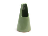 *%*28GXU CERAMIC FANTASY vase d/grn coni