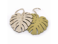 *%73ZLU WOOD tag leaf 2 assorti L