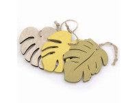 *%73ZLU WOOD tag leaf 3 assorti M