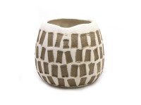*%27SYR CERAMIC MOSAIC pot brown D14.5H1