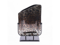 *%37CZR GLASS ART leopard slanted H46B33