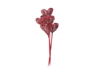 34TEA VINE HEART RED 5pc bunch