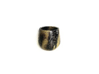 PMTA5 ANTIQUE GOLD/BLACK FlowerpotD16H14