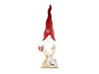 83XDL WOOD x-mas santa high hat red H58