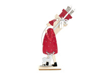 83XDL WOOD x-mas santa presents/deer H60