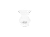 84AGL GLASS vase on foot taille H21 D17