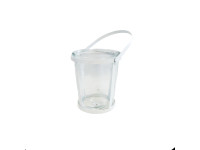 85SQK ZINC candle holder 1 h. white H21