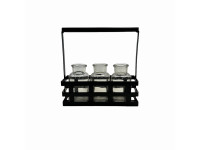 35SQN ZINC shelf 3 glasses black