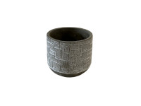 39CHK CEMENT pot abstract grey H13