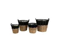 32YSN REED basket top black round set/4