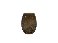 42BTK GLASS vase brown H19