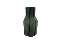 42BTK GLASS vase green/blue stipes H30