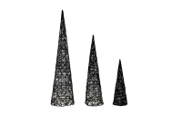83HCK ROPE lights cone black set/3